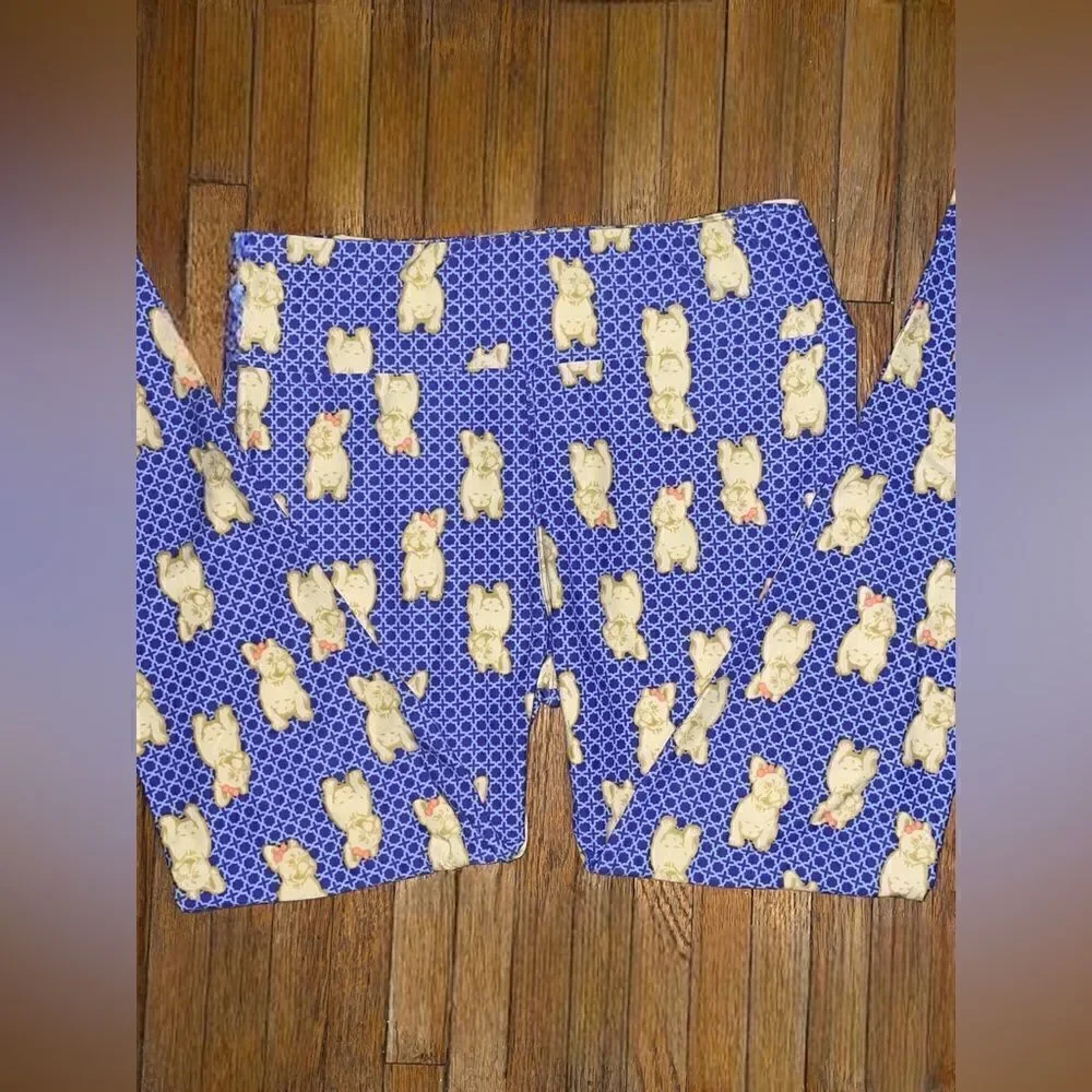 Lularoe tall&curvy Leggings • Frenchies With Bows • Unicorn Collection • NWOT